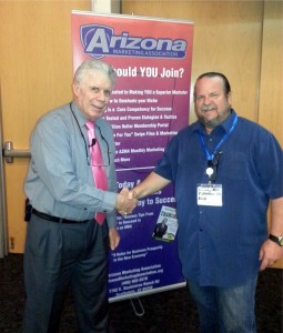 G2 with Chuck Trautman at Arizona Marketing Association